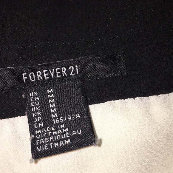 FOREVER21 LACE BLACK CREAM BLOUSE - Picture 5 of 5